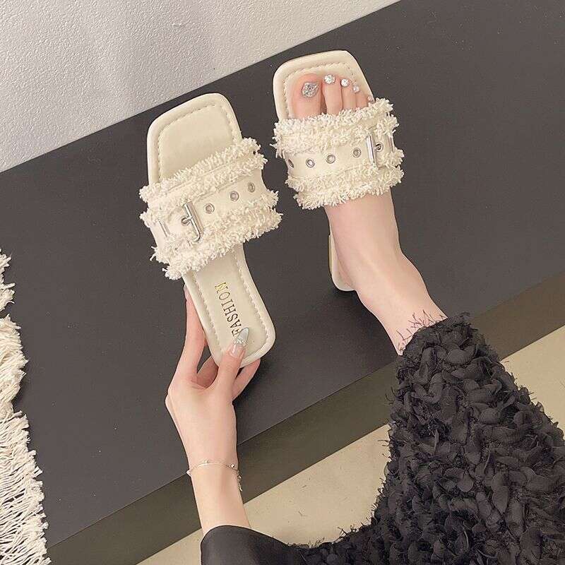 Slippers, Women's Fashionable Outdoor Sandals, 2025 New Fashionable Beach Sandals, Retro Designer Sandals, Flat And Comfortable Slippers, Free Sh