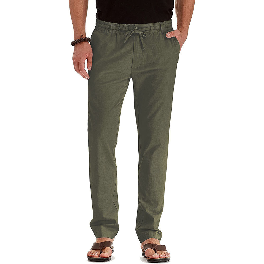 MAGCOMSEN Quick Dry Pants Mens Drawstring Sweatpants with Loops Summer Casual Hiking Jogger Breathable Fishing Work long Pants 240816