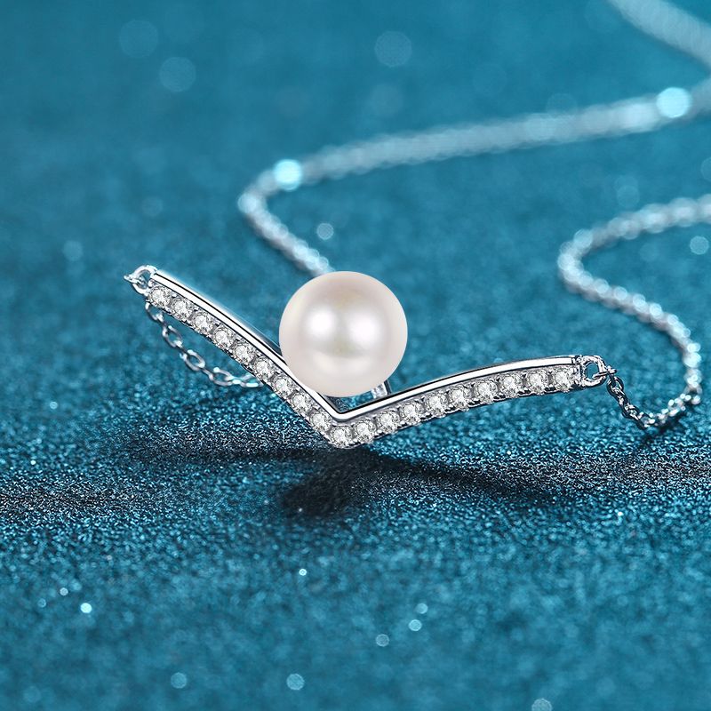 Sophisticated Choker Style Jewelry for Her: Platinum Toned Fine Chain Accented by Sparkling Cubic Zirconia Stones & Real Aquatic Gems