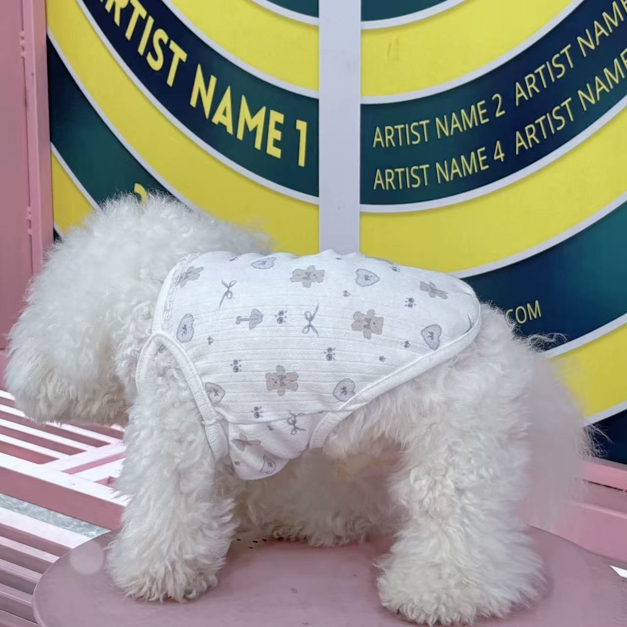 T00346 Pet clothes new patchwork skirt Yorkshire Maltese dog cat pet clothes