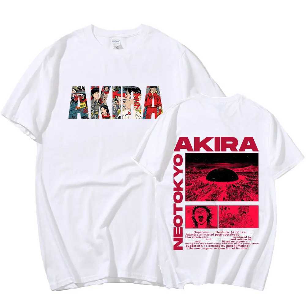 Japanese Anime Neo Tokyo Akira T Shirt Movie Science Fiction Manga Shotaro Kaneda Men Short Sleeve T Shirts 100% Cotton T-shirtC250530