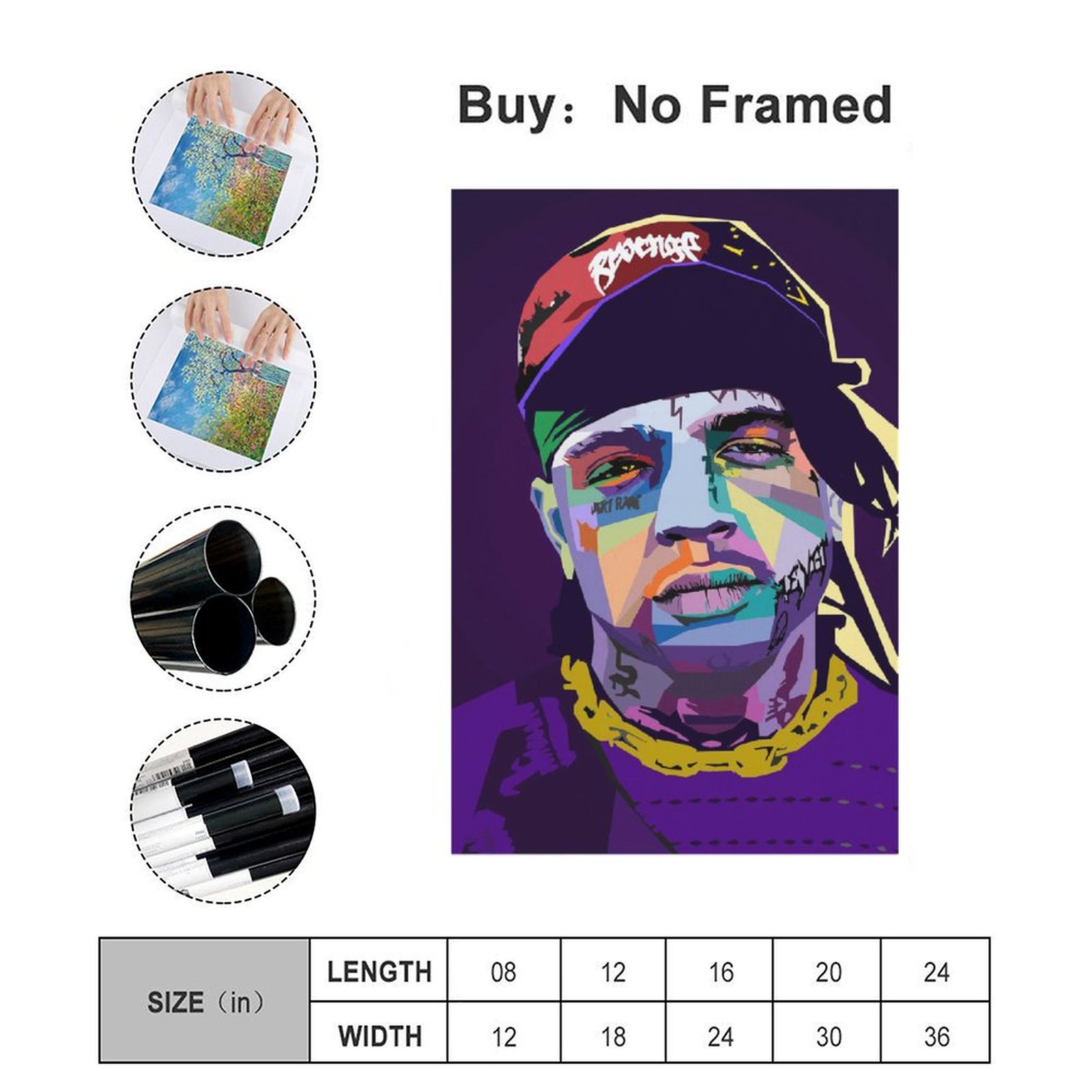 Home Decor Luxury Painting RAPPER Ski Mask SINGER Canvas Prints Wall Painting Wall Art Decor Print Picture Paintings for Living Room Wall Art Frame st