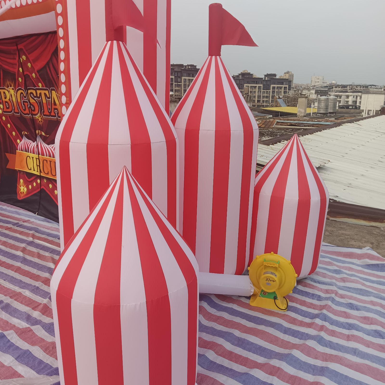 Customized Circus-Inspired Inflatable Arch Parties Events Model, Circus Show Entrance, Inflatable Circus Arch Made in China