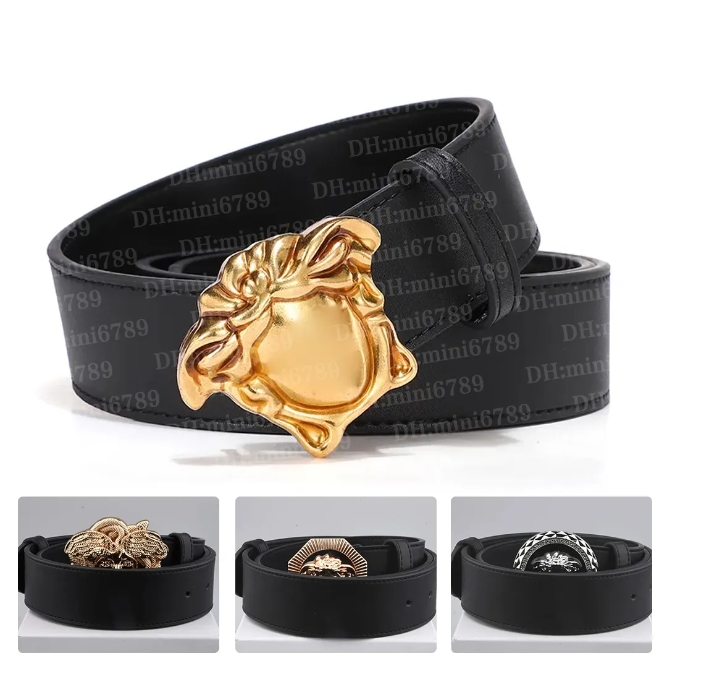 Designer men's belts Luxury brand versaoee belts metal logo classic letter belts business fashion belts women's exquisite belts with exquisite gift boxes