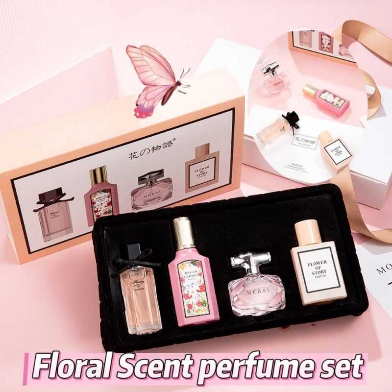 Brand Floral Fragrance Womens Perfume Set Long-lasting Light Fragrance Fresh Charming Kiss Gift Box Flower Of Story Sexy SprayXJ250530