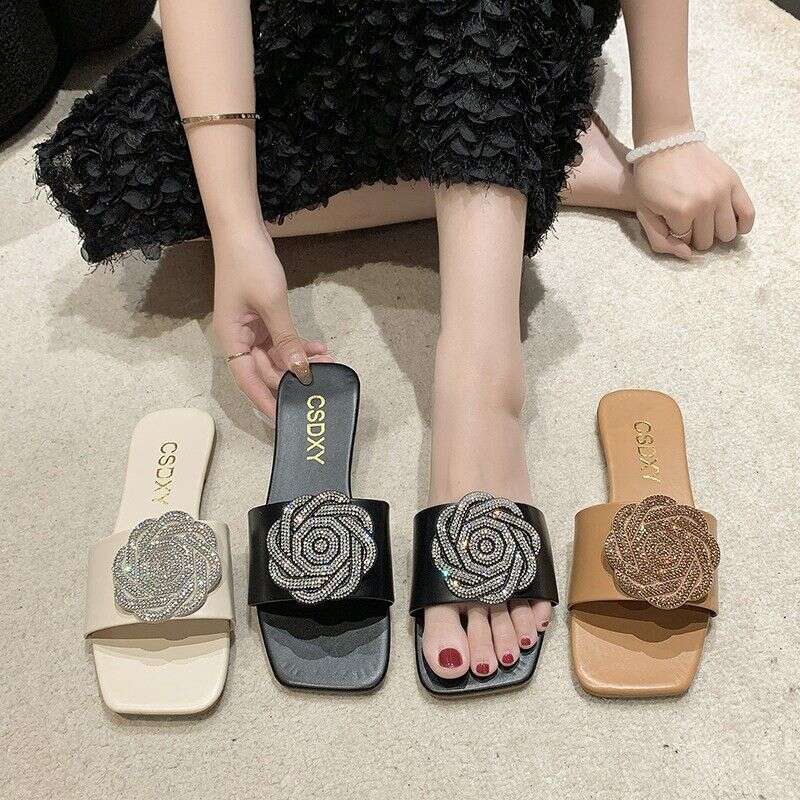 Flat Bottomed Sandals For Women's Summer Outdoor Wear, 2025 New Style Indoor Flat Bottomed Cross Beach Straight Line Sandals For Female Designers