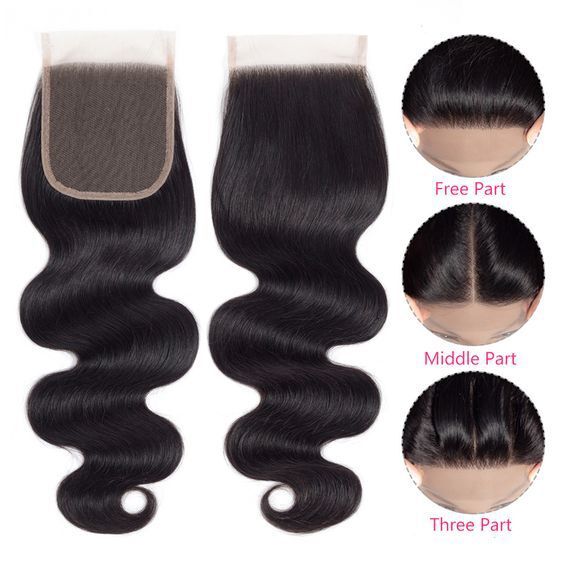 Transparent 4*4 Lace Real Human Hair Smooth Lace Hairpiece Big Body Wave