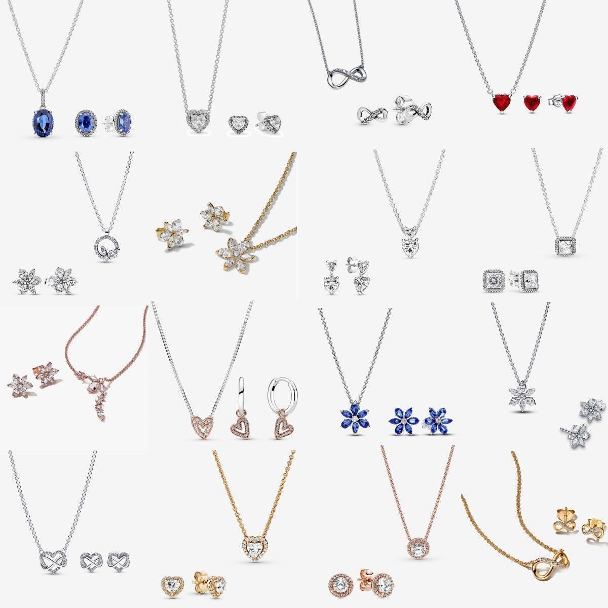 Panduo Necklace S925 silver New Love Gold Rune Necklace Simple and Versatile Snowflake Herbal Clavicle Chain