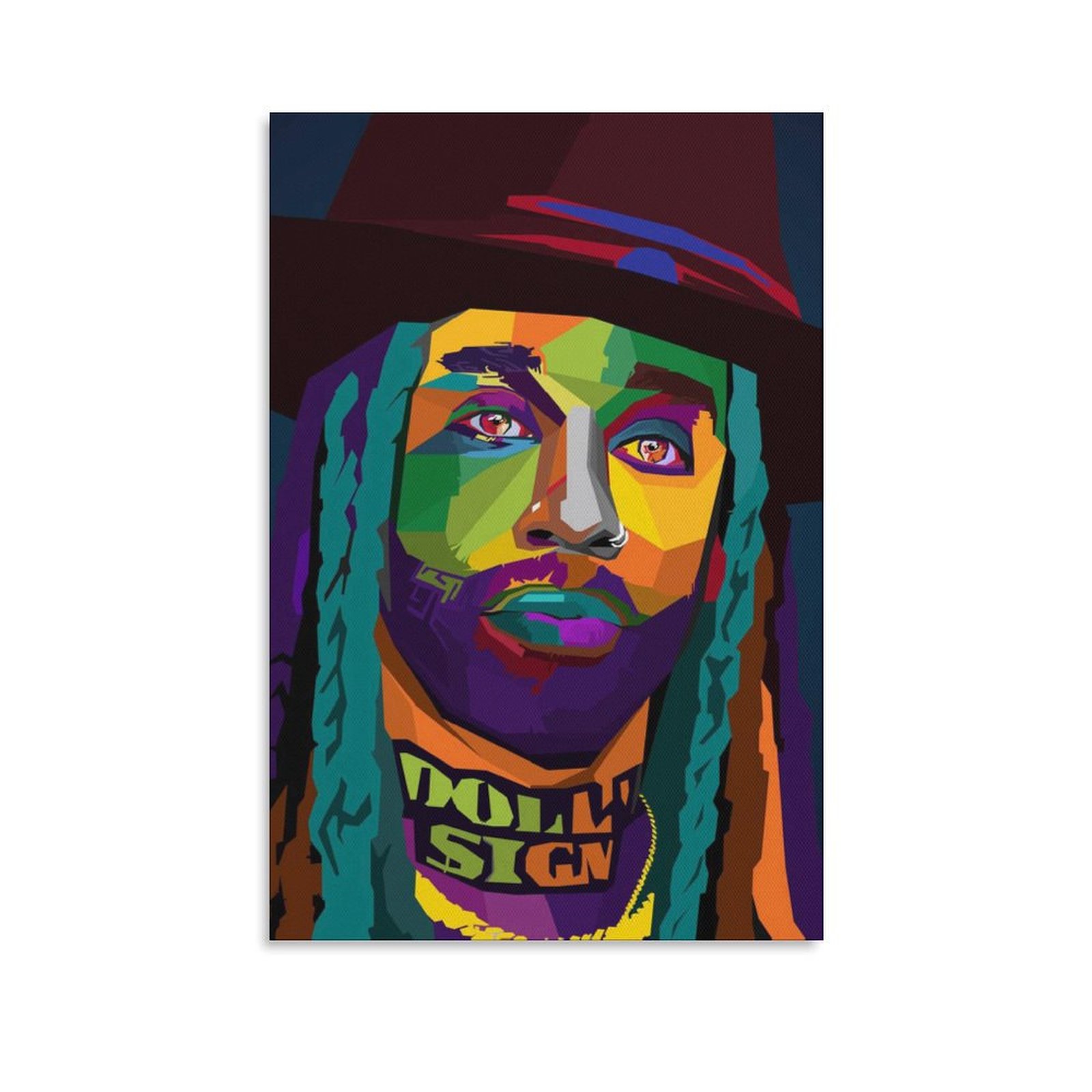 Wall Art Painting Rapper Ty Dolla Sign Singer Canvas Prints Wall Painting Wall Art Decor Print Picture Paintings for Living Room Home Decor Luxury Unf