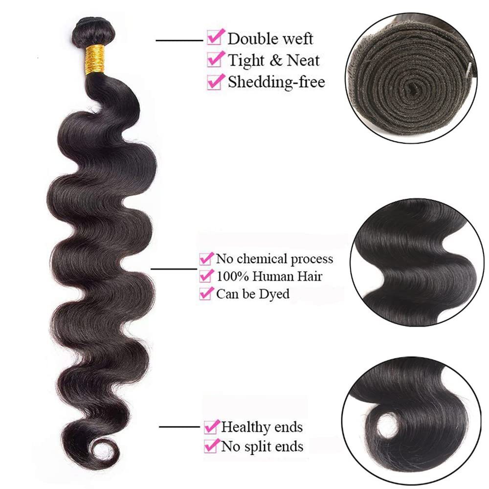 Wave Body European Human Hair 9A Grade 100g per bundle
