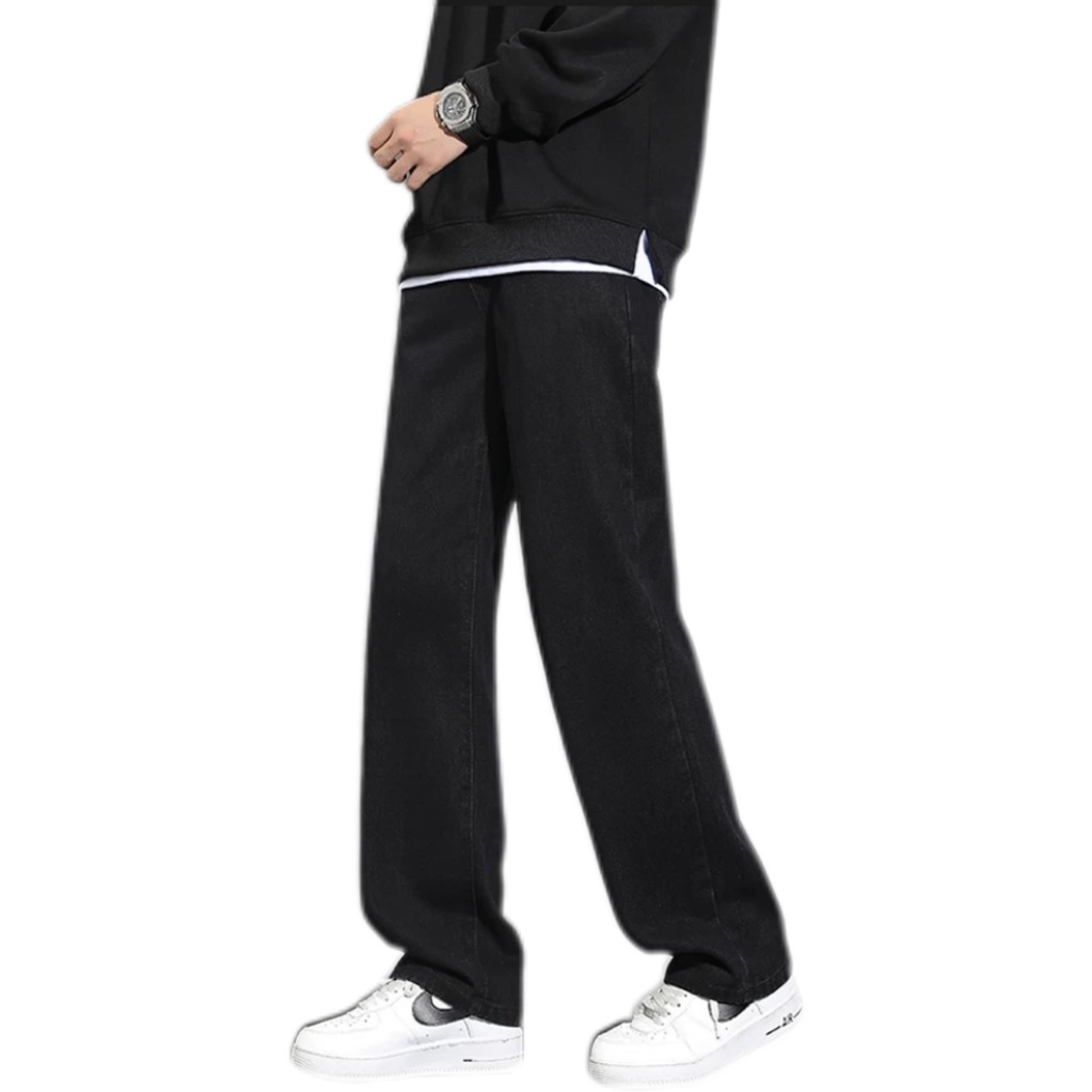 Men's Modern Wide-Legged Denims: Durable, Comfortable, and Available in Multiple Shades