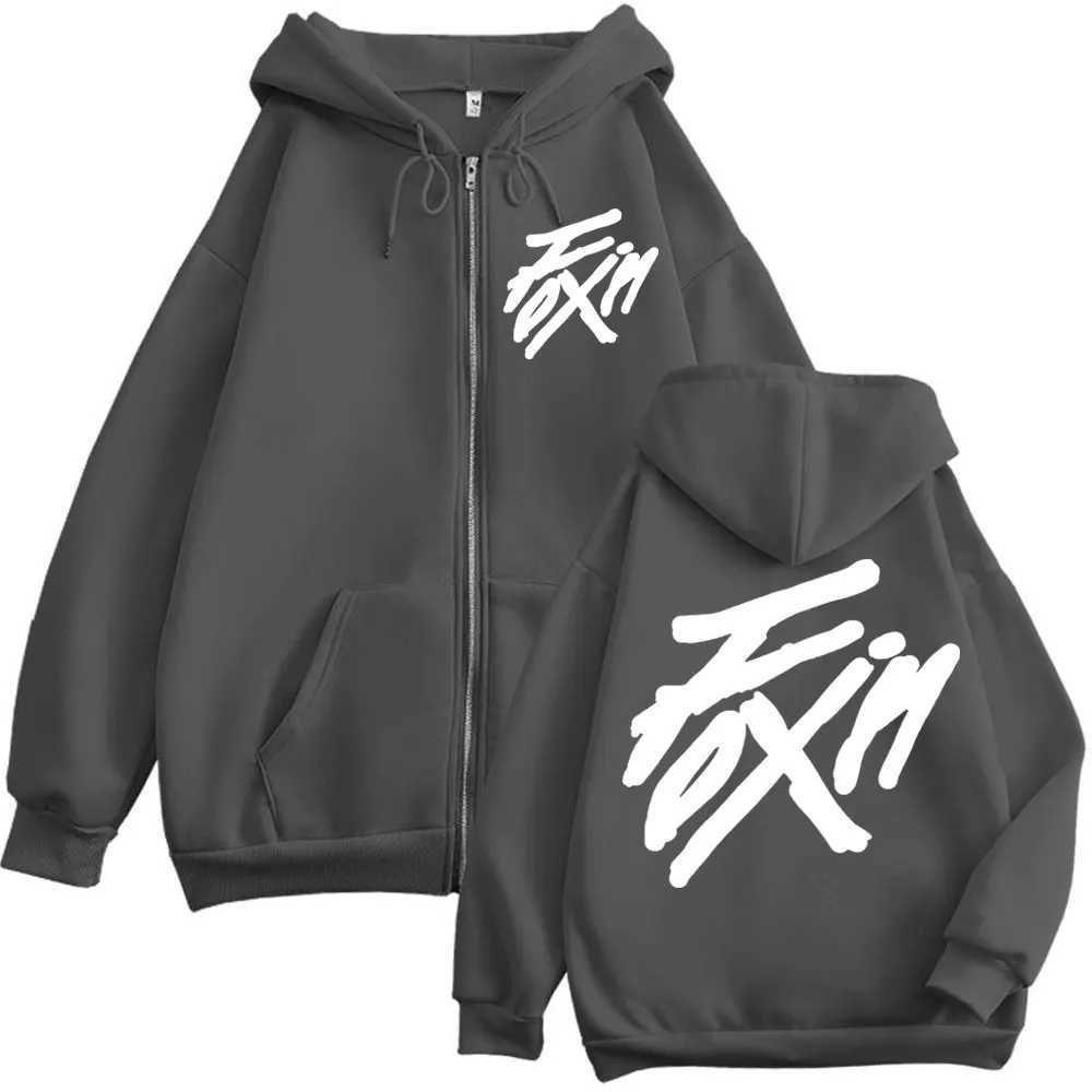 Kpop ATEEZ FlX ON Merch Zipper Hoodie Men Women High Quality Fashion Zip Up Jacket Coat Autumn Winter Casual Loose Sweatshirts W250530