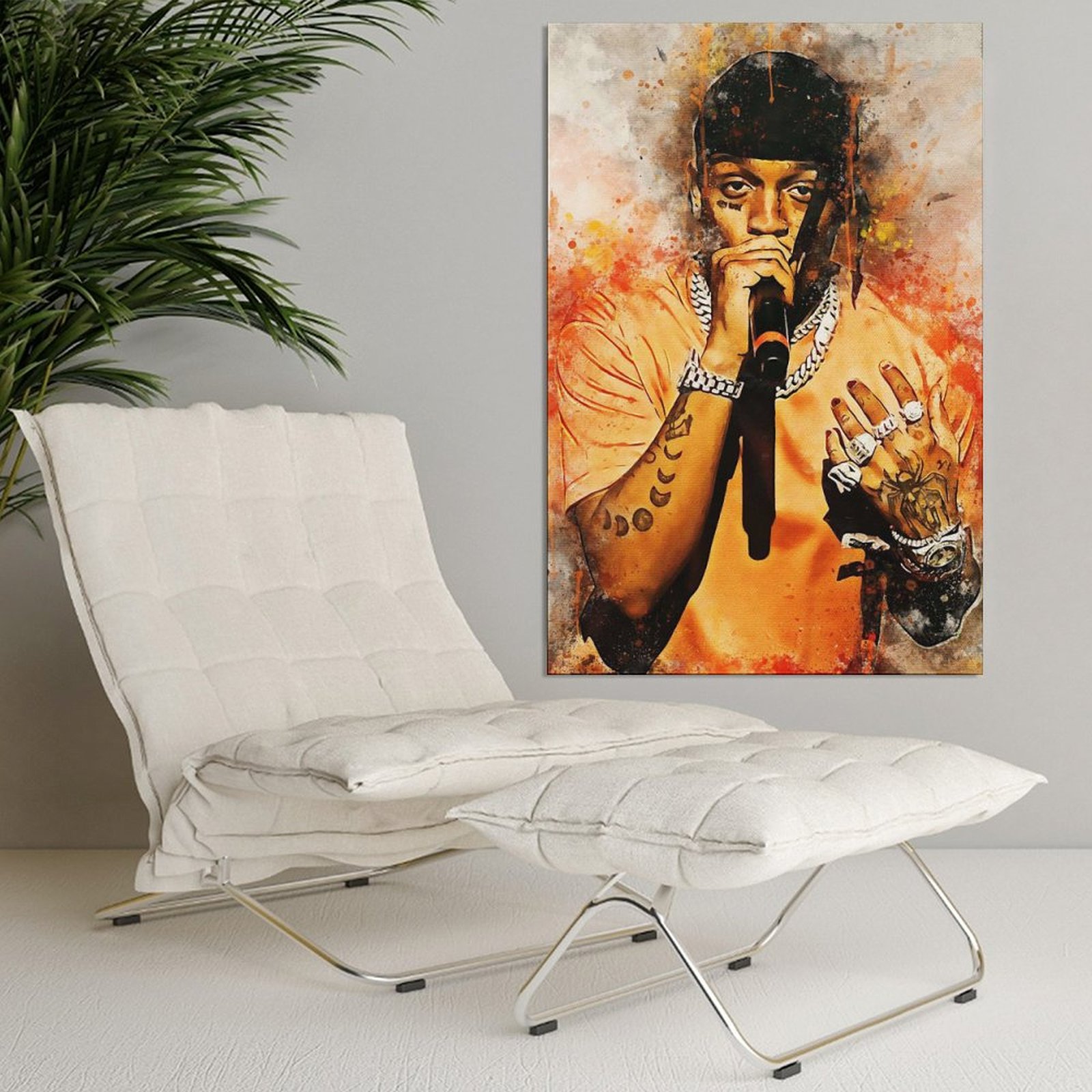 Wall Art Painting RAPPER Ski Mask HIP HOP Canvas Prints Wall Painting Wall Art Decor Print Picture Paintings for Living Room Home Decor Luxury Unframe