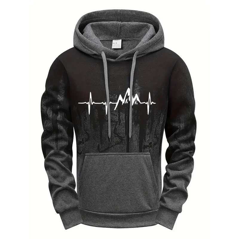 Splatter Design Hoodie for Men High Quality Hooded Long Sleeve Sweatshirts Fall Winter Daily Casual Sports Pullover Athleisure W250530