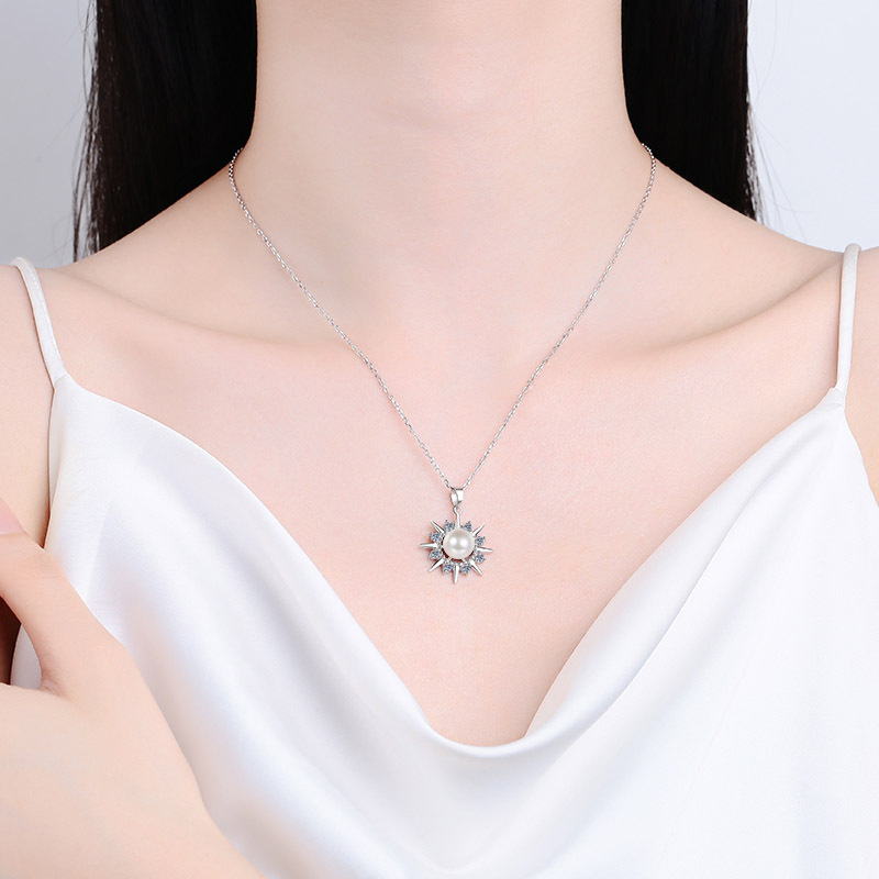 Minimalistic Design Statement Necklace: Genuine Gemstones Set into Durable Platinum Alloy Chain