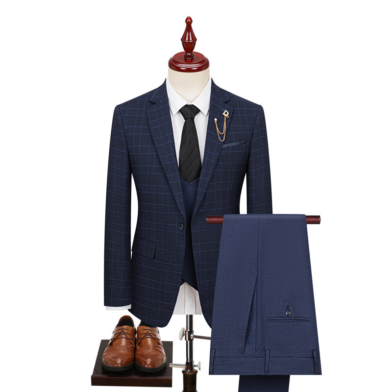 H715 Slim fit best man groom wedding business casual senior formal wear
