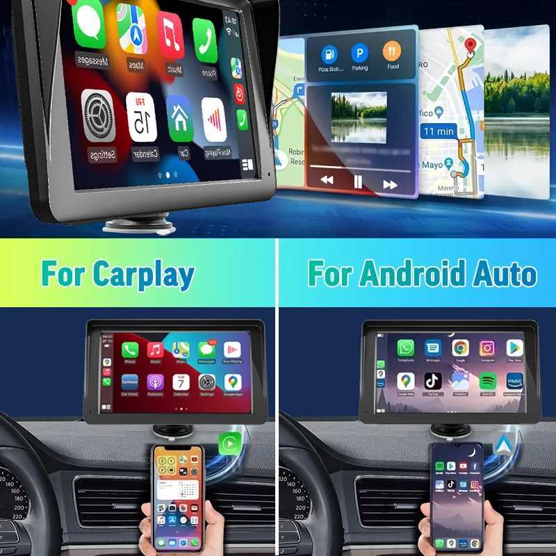 Car dvr 7inch Car Radio Multimedia Video Player Wireless CarPlay Android Auto Universal Car Touch Screen AUX Bluetooth 5.0 R250529
