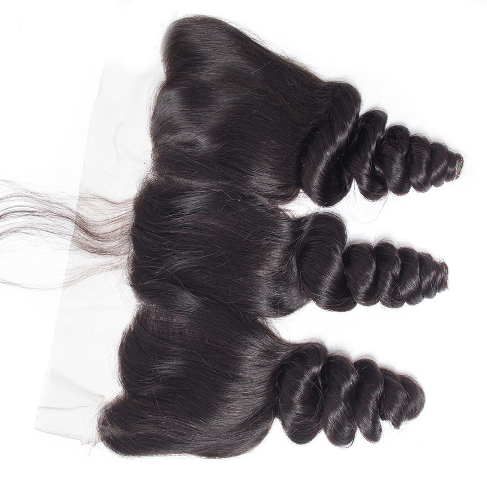 HD 13*4 Transparent Lace Human Hair Frontal Loose Wave