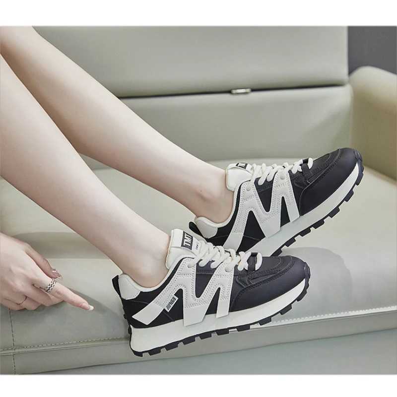 Fi Tide Students Sneakers for Women Flat Sport Tennis Shoe Thick Bottom Female Casual Running Shoes for Women XJ250530
