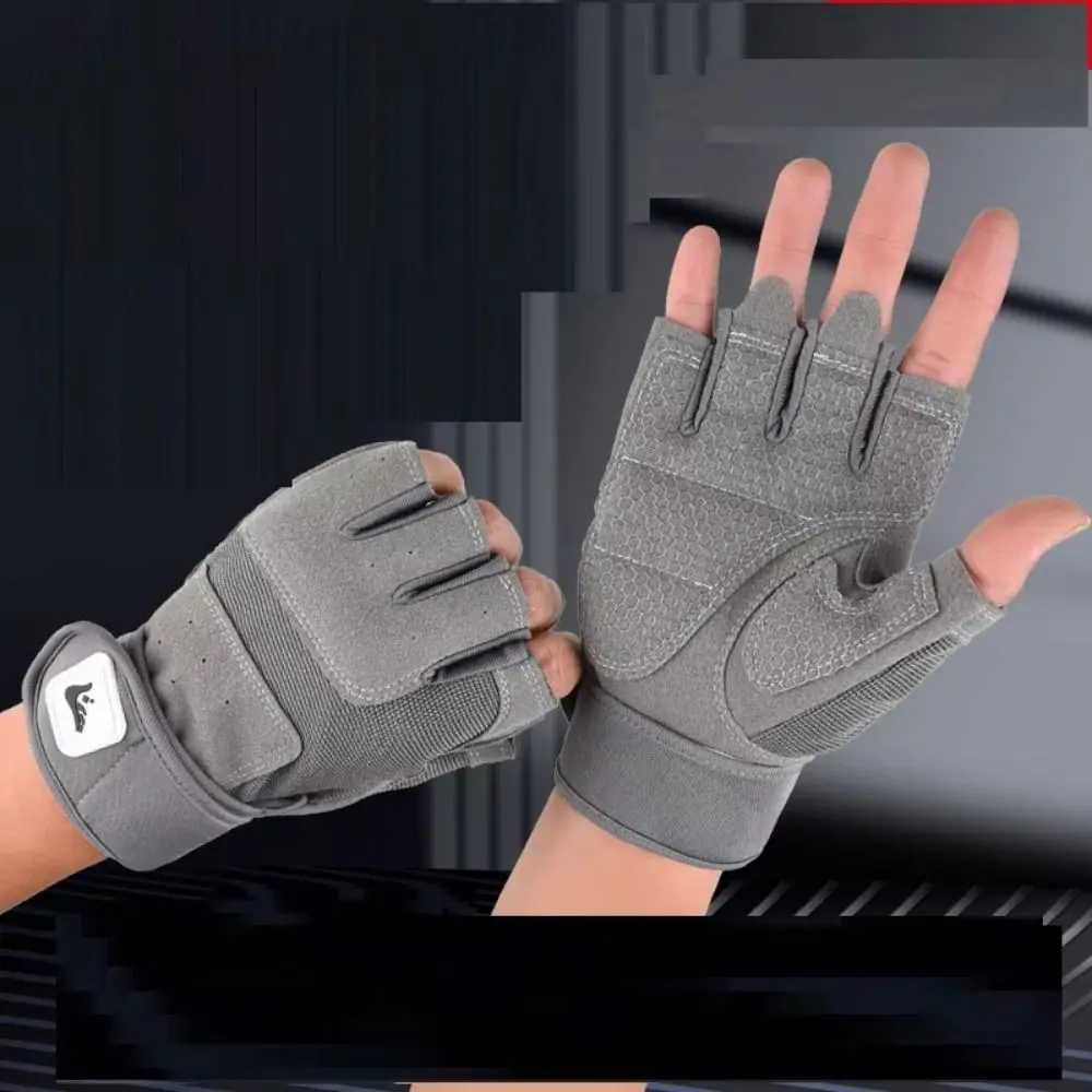 Wear-Resistant Motorcycle Gloves Vintage Anti-Slip Ring Gloves Goatskin Leather Fingerless Half Finger Gloves L250529QYZM