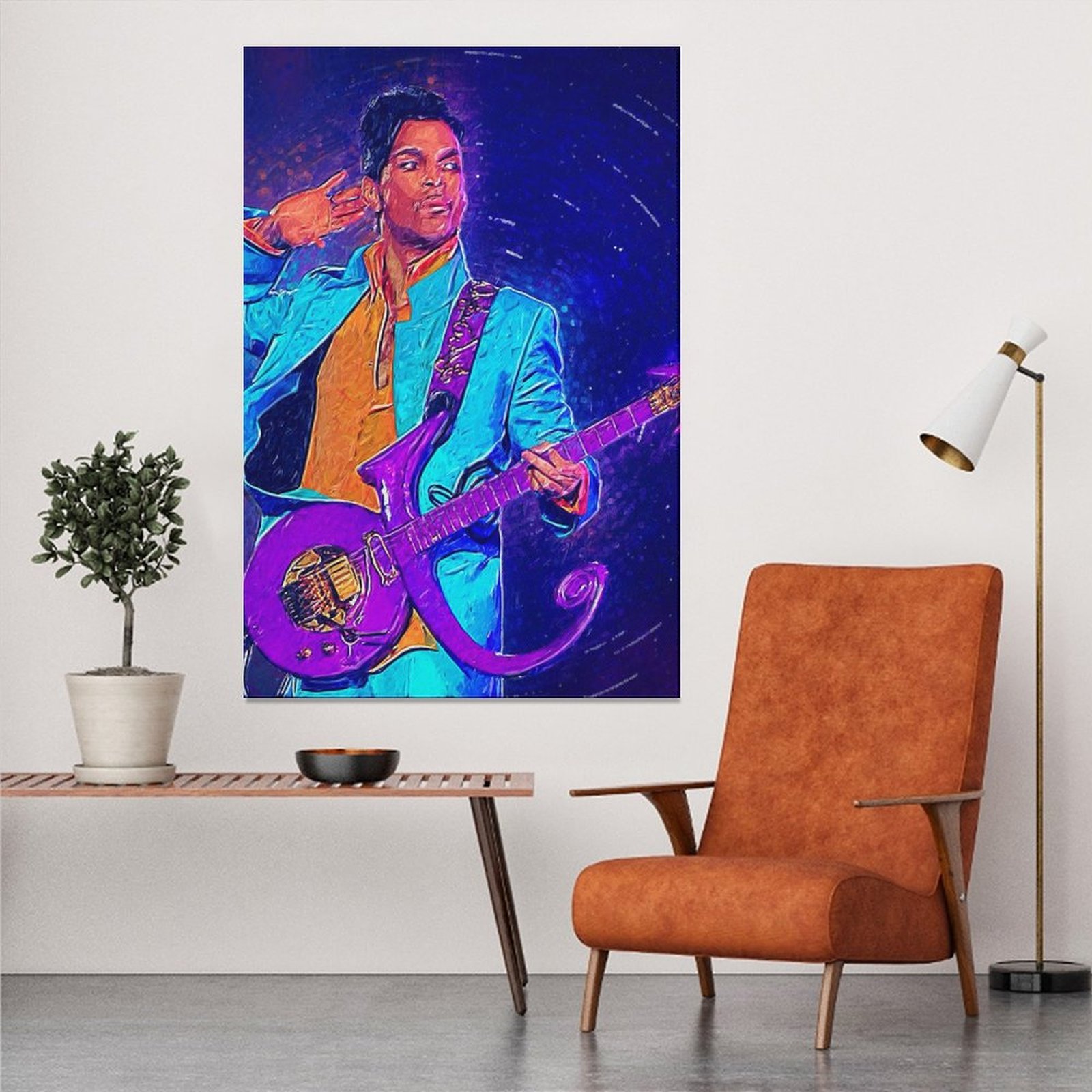 Wall Art Painting Prince Guitar Singer Canvas Prints Wall Painting Wall Art Decor Print Picture Paintings for Living Room Home Decor Luxury Unframe