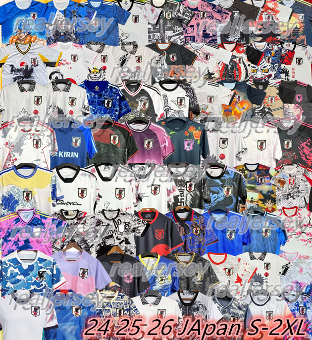 Japan 2025 Soccer Jerseys Cartoon DOAN Ito ISAGI ATOM TSUBASA MINAMINO Mitoma Samurai Pink 2024 Japanese Special MEN uniform 25 26 Tokyo Cartoon dragon classic Shirt