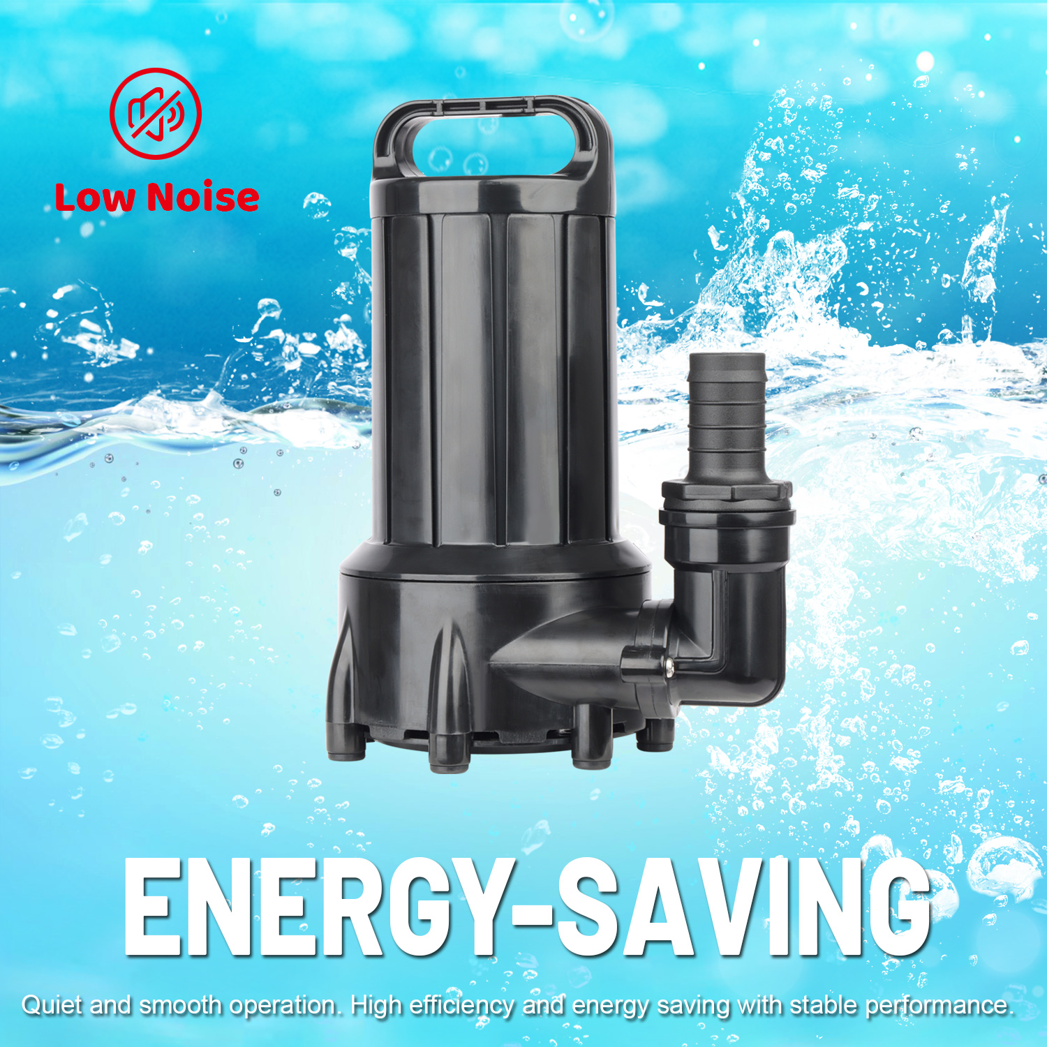 2000GPH Submersible Outdoor Inline Pond Pump High Head Water Pump for Garden Waterfall Fountain Water Circulation for Koi Fish Pond