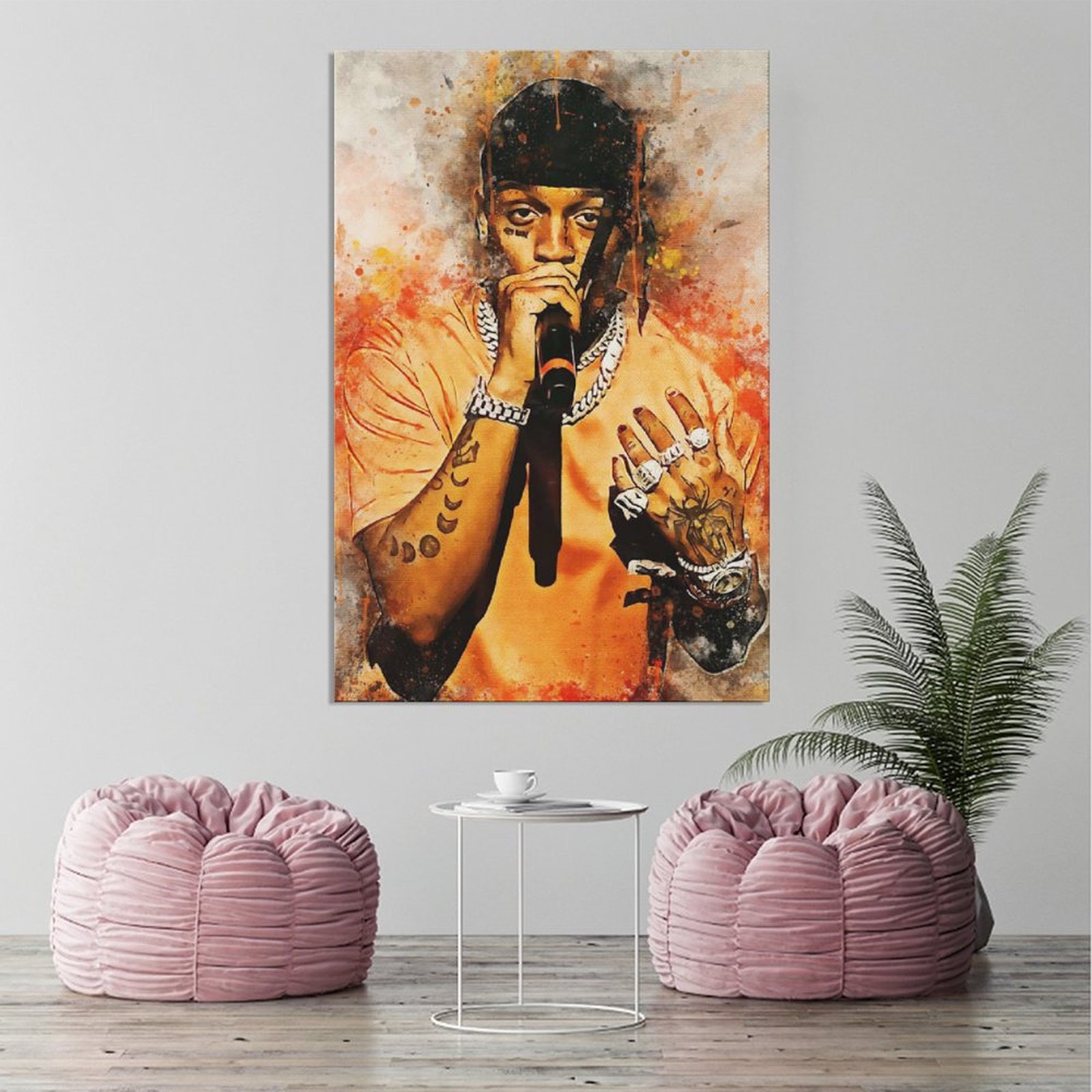 Wall Art Painting RAPPER Ski Mask HIP HOP Canvas Prints Wall Painting Wall Art Decor Print Picture Paintings for Living Room Home Decor Luxury Unframe