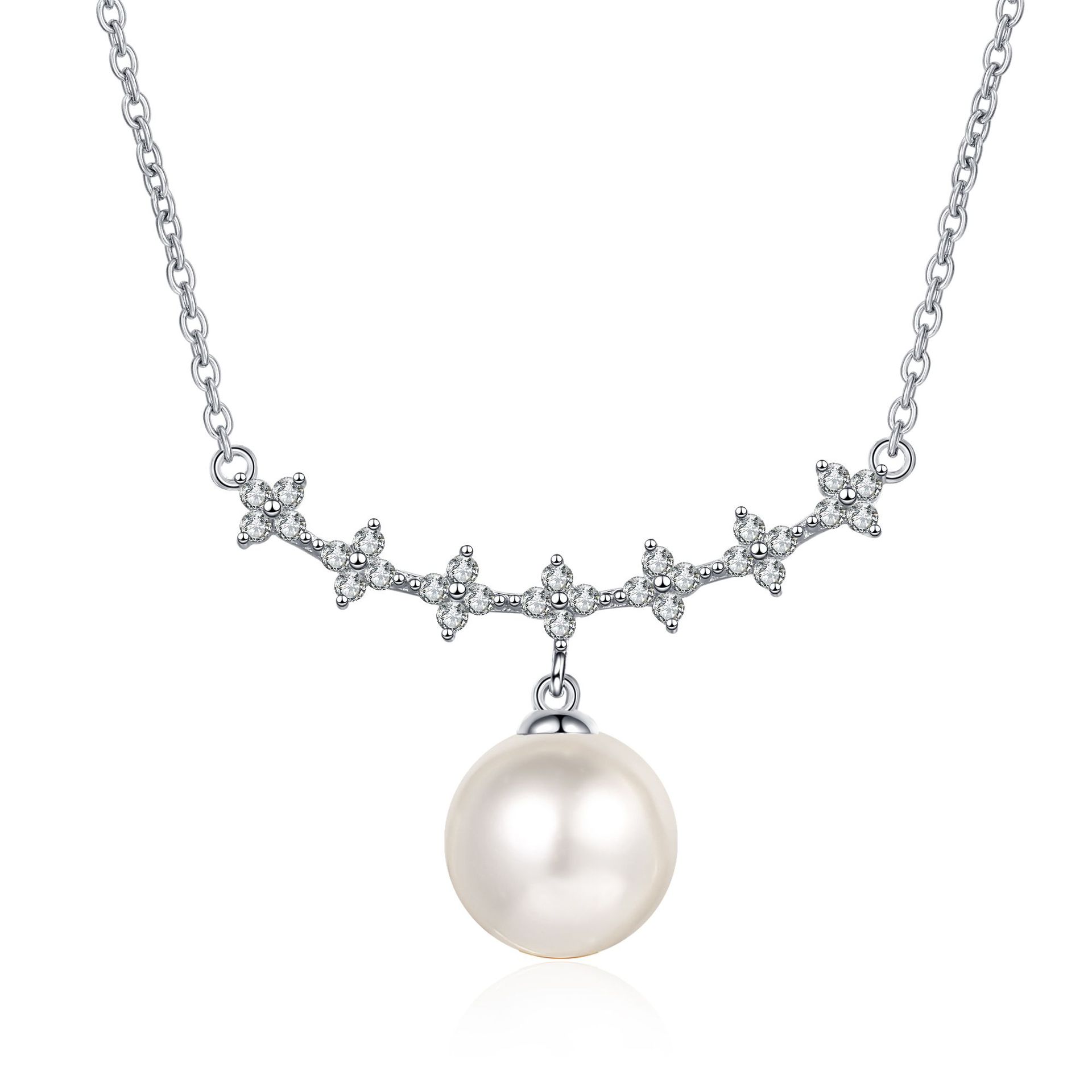 Elegant Nine-Two-Five Silver Jewelry: Female Necklace Incorporating Celtic Knots Motif Plus Natural Gemstones