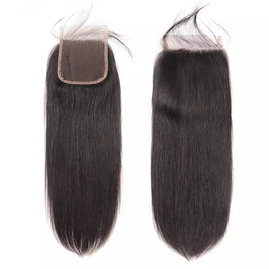 Straight Peruvian Human Hair Lace Frontal Closure 4*4inch