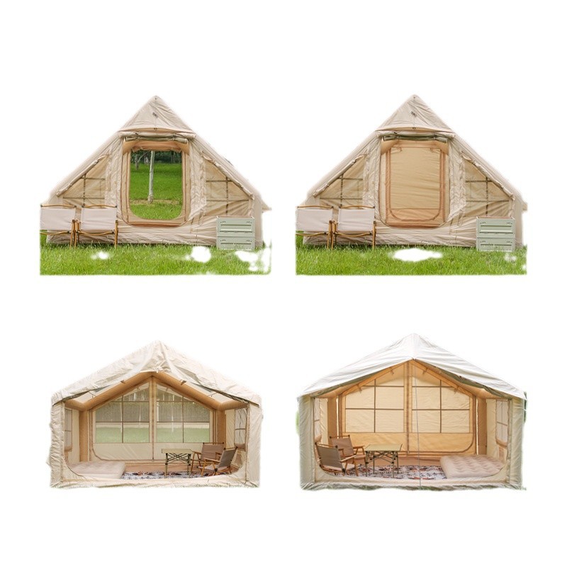 Easy-to-Inflate Three-Person Plus Camping Shelter With Durable Reinforced Cover