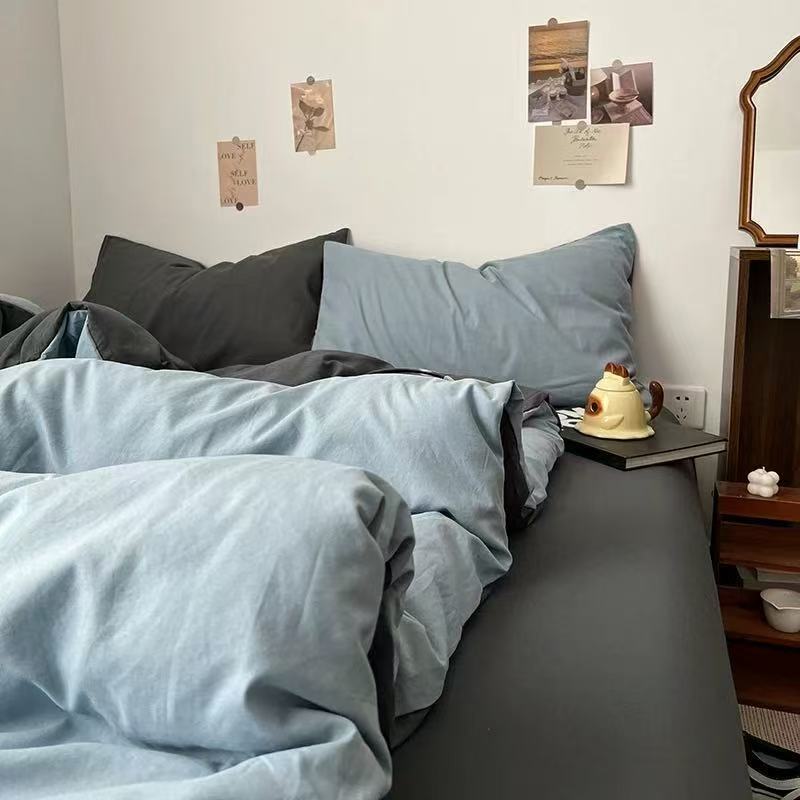 Cozy Winter Bedding Set with Wool Blend sheet and Fluffy Duvet Cover KKK