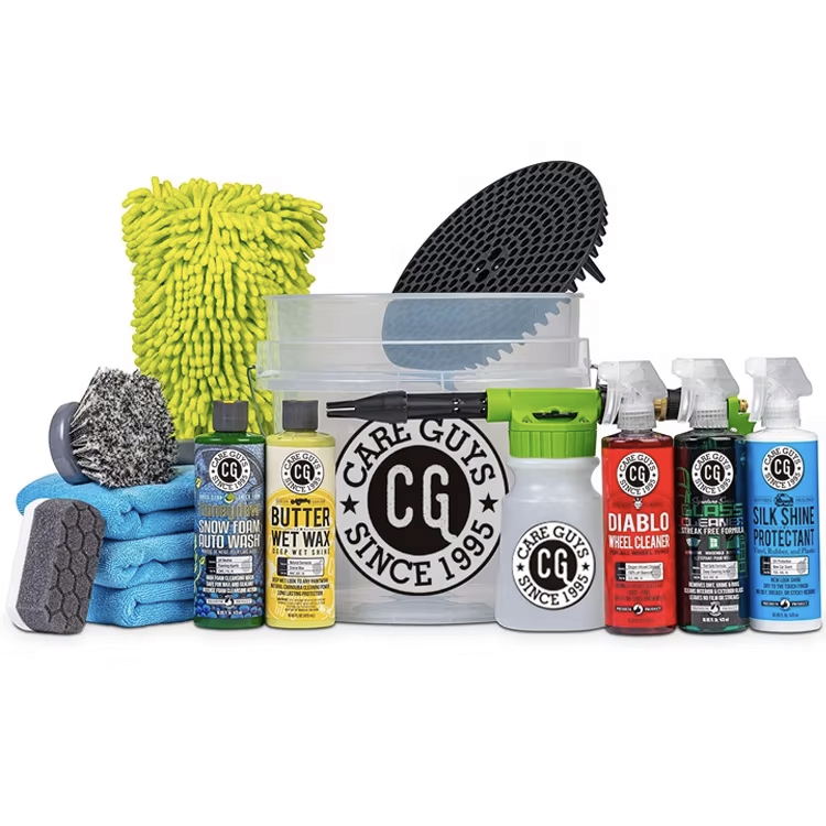 Car Wash Kit with Foam Gun, Bucket, and Car Care Cleaning Chemicals, Gift for Car & Truck Lovers, (Works w/Garden Hose)