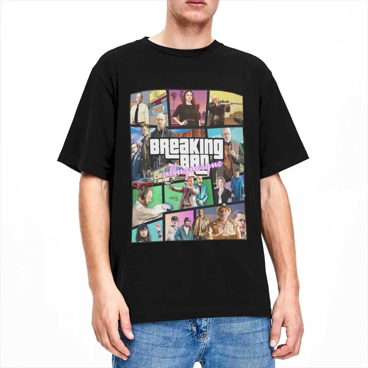 Novelty Breaking Bad Collage T-Shirt Men Women Round Neck 100% Cotton Short Sleeve Tees S-4XL ClothingC250530