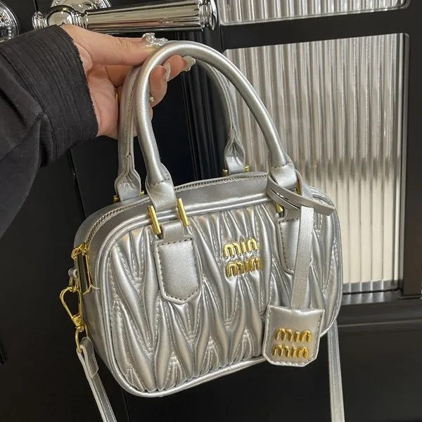 Shoulder Designer Small Square Bag Ladies Pleated Handbag Crossbody Summer Shoulder Bag Trend Style