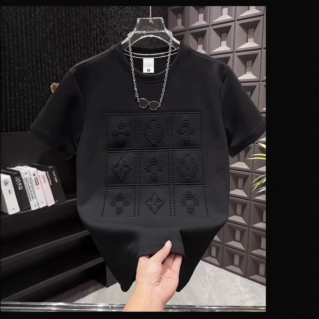 Designer Shirts Men's 2025 New Streetwear Tee - Minimalist Round Neck Summer Shirt, Edgy Style Free Shipping