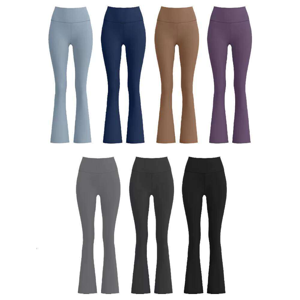 DHEssentials Women Flared Yoga Pants High Waist Butt Lifting Nude Feel Workout Leggings for Fitness and Running