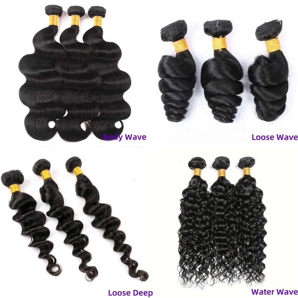 Human Real Hair Curtain Straight Body Deep Water Wave Curly Human Hair 1