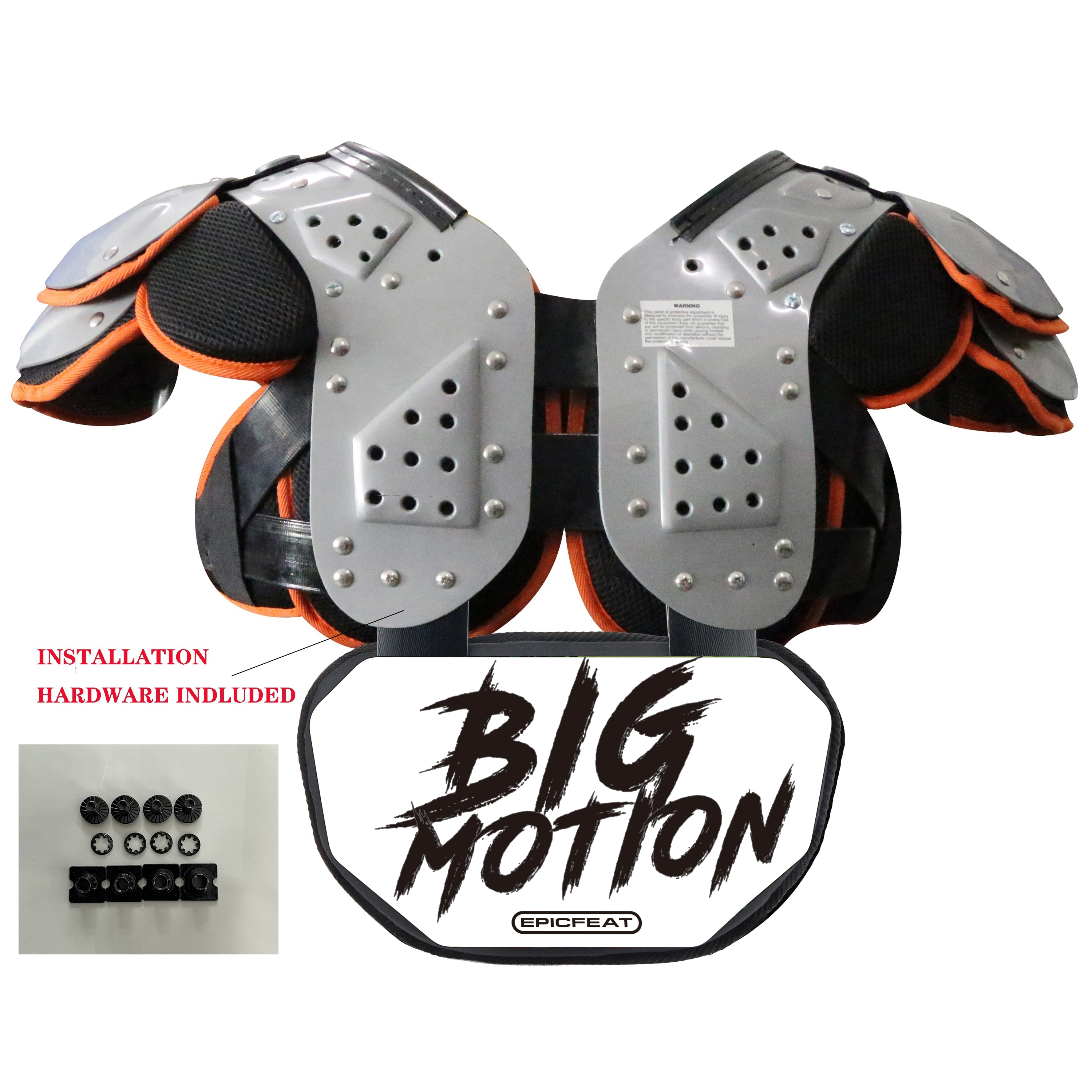 Protective Spinal Guard with Hard Shell Design Durable Football Back Plate for Multi-Age Use