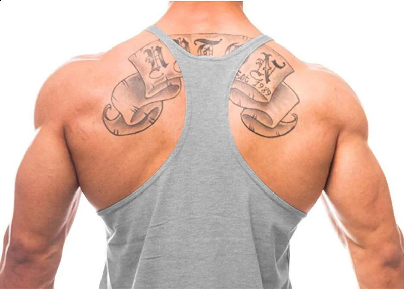 Muscle Guys Gym Clothing Bodybuilding Stringer Tank Top Men Cotton Vest Y Back Sleeveless Shirt Sports Singlets Workout Tanktop 250527
