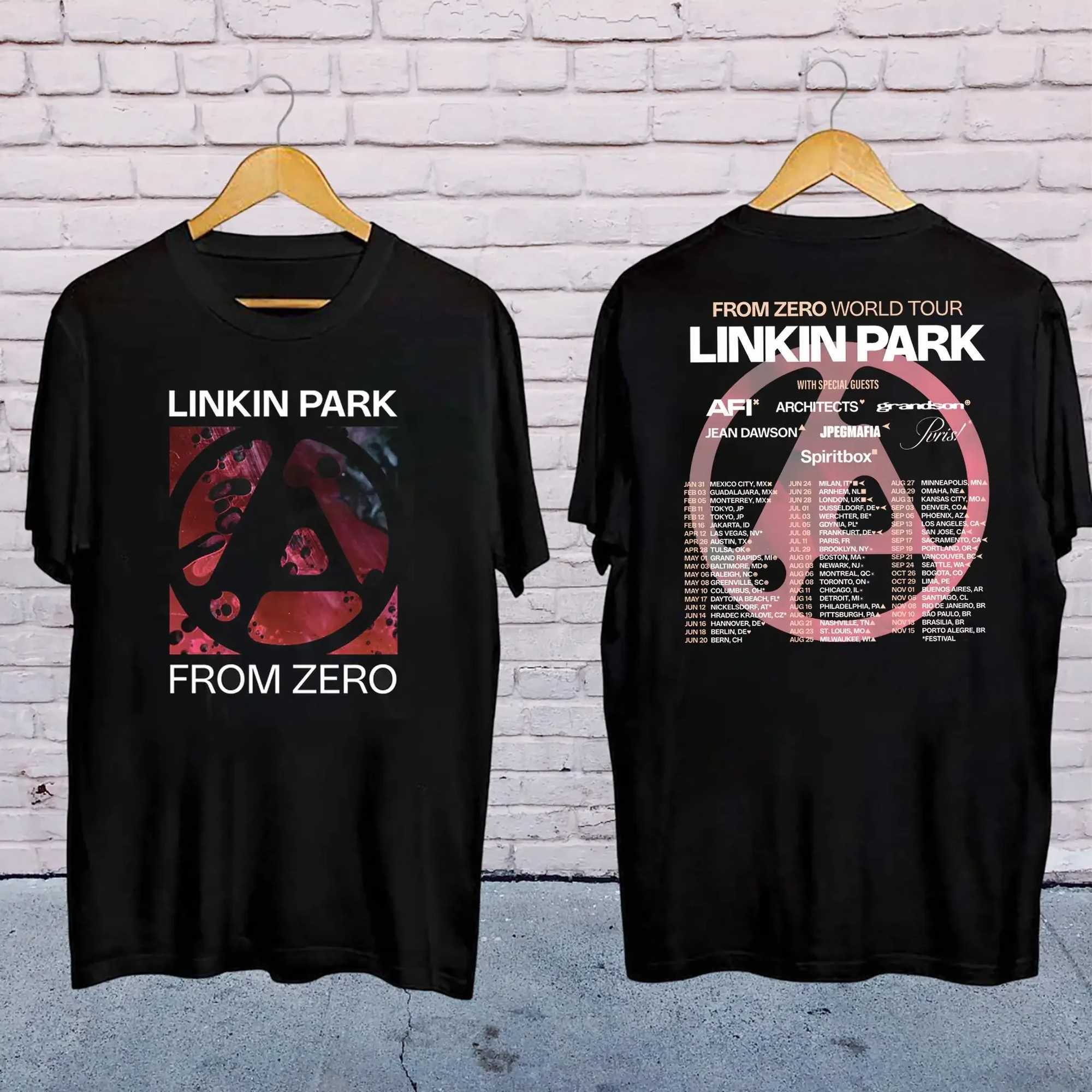 2025Fashion ficial Mens Linkin-Park From Zero Wod Tour T-Shirt Unisex Harajuku O-Neck Short Sleeve Pop Music Shirt Fan Gift J250529
