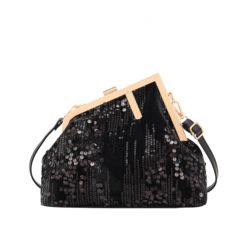 Free Shipping Designer Bag New 2025 European And American Fashion Sequin Retro Shoulder Bag Ins Internet Celebrity Tassel Crossbody Evening Bag Luxury