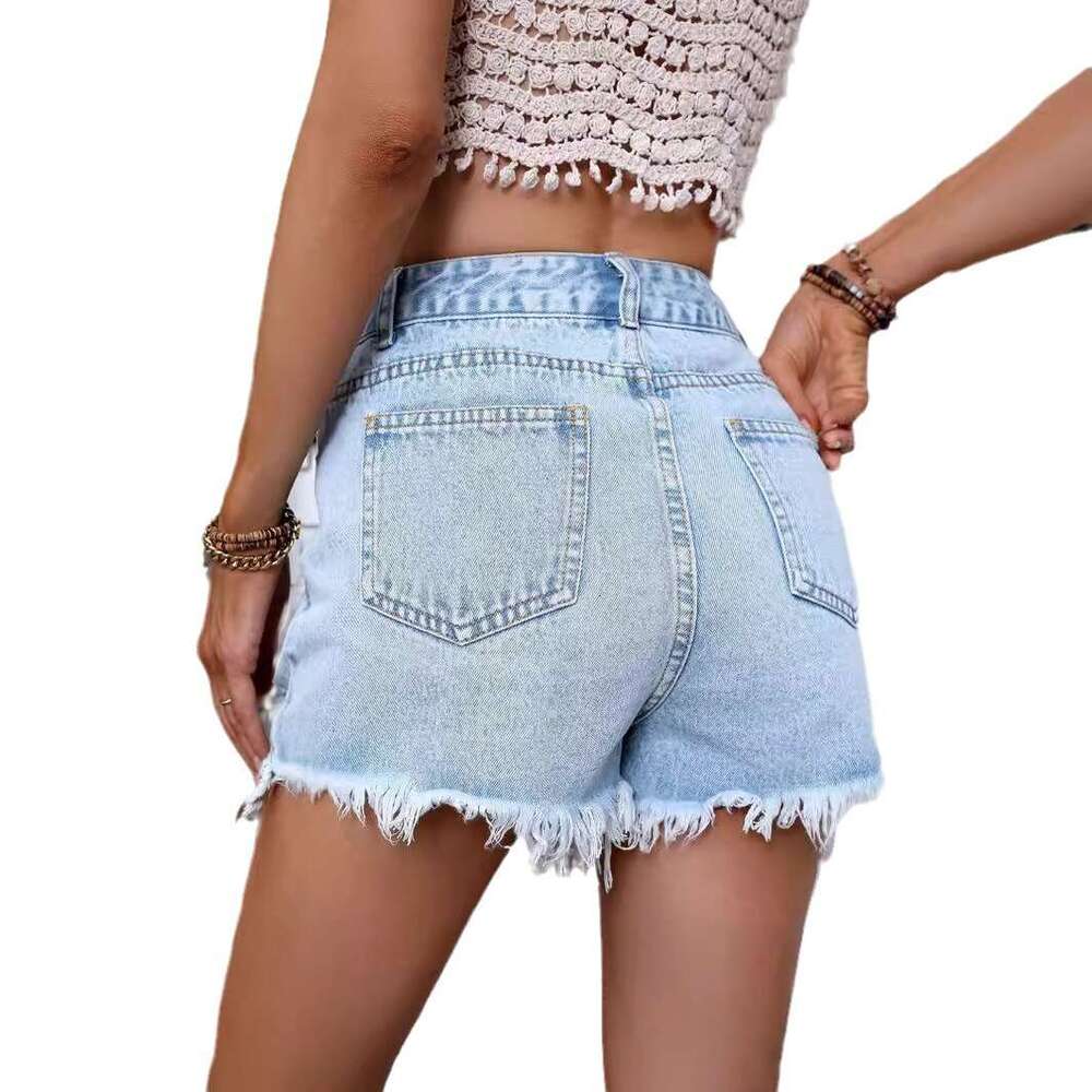 Shorts Women Denim Shorts Women S INS New Casual High Waisted Frayed Distressed Denim Shorts Jean Shorts