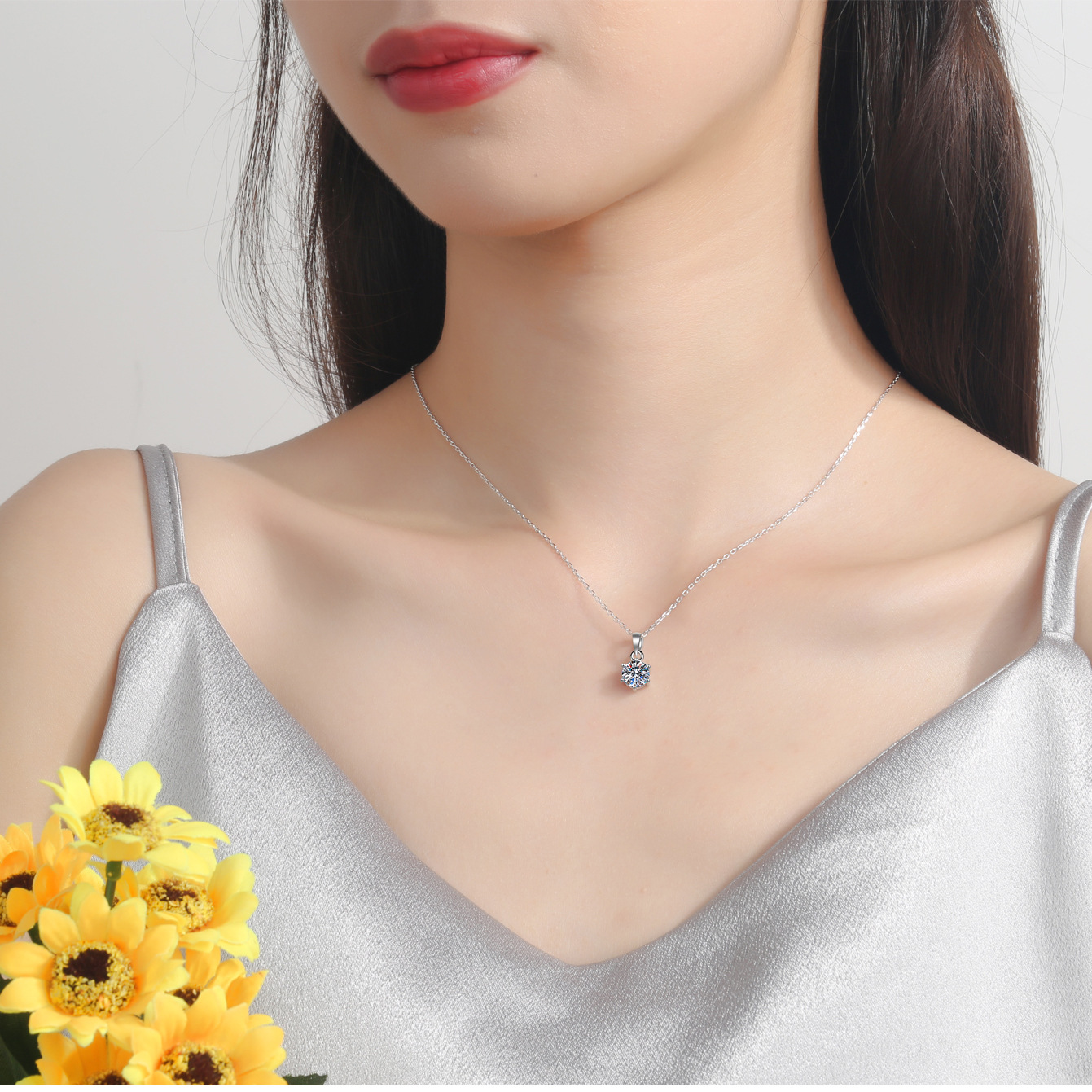 Versatile Simulacrum Gemstone Accessory Sleek Hexagonal Facetted Genuine Moi Stones Mounted by Artisan Experts