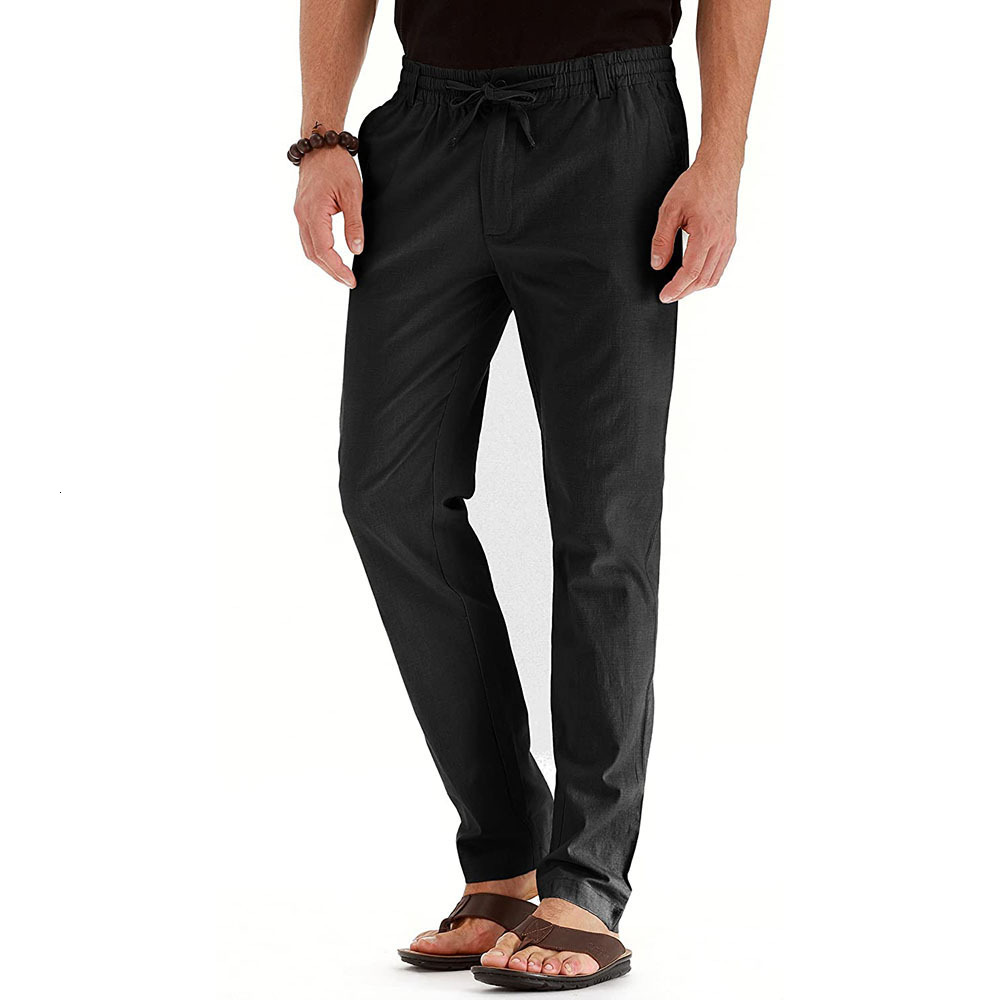 MAGCOMSEN Quick Dry Pants Mens Drawstring Sweatpants with Loops Summer Casual Hiking Jogger Breathable Fishing Work long Pants 240816