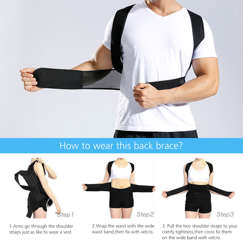 Female and male posterior brace posture corrector posterior straightener Scoliosis and hunchback correction adjustable posture 241206