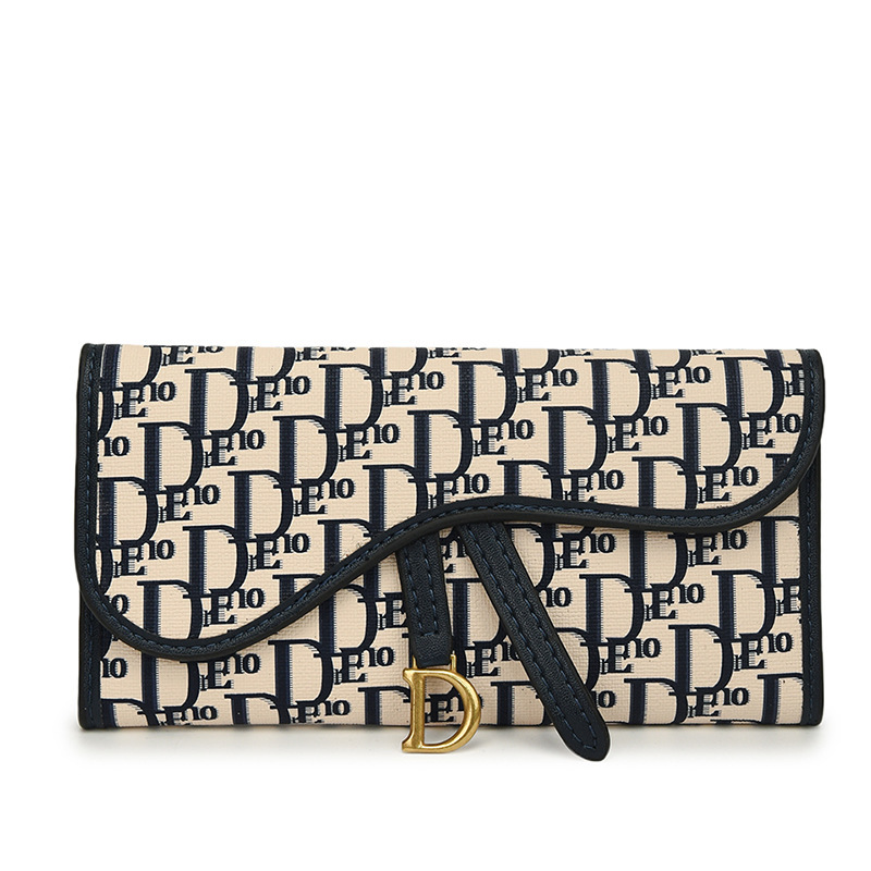 Niche Women's Luxury Bag Short Wallet New Free Delivery Designer Bag 2025 New Letter Print Foldable Coin Purse Multi-card Slot Clasp Long Clutch