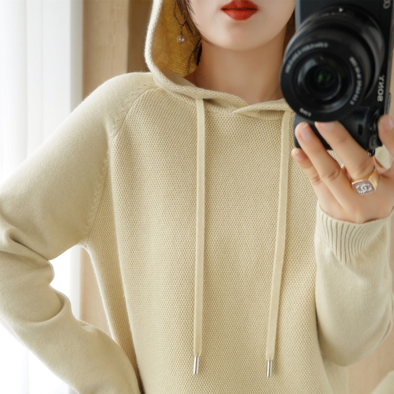 MUU3210 Sweatshirt Women Autumn New Cross-border Wholesale Hoodies Women's Knitwear Solid Color Fashion Sweater Jacket Loose