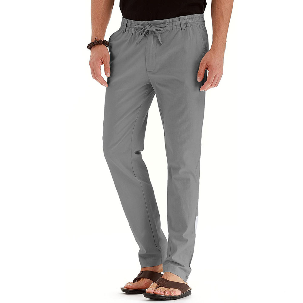 MAGCOMSEN Quick Dry Pants Mens Drawstring Sweatpants with Loops Summer Casual Hiking Jogger Breathable Fishing Work long Pants 240816