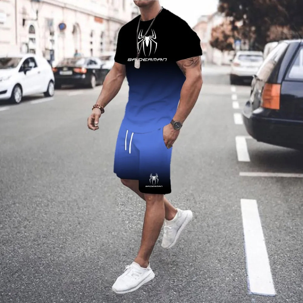 2024 mens sportswear short sleeved Tshirt and sports shorts summer fashion casual jogging pants set twopiece 250520Z